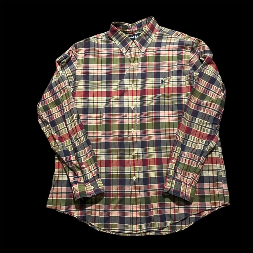 POLO RALPH LAUREN MULTICOLOR PLAID SHIRT XXL - Picture 1 of 5